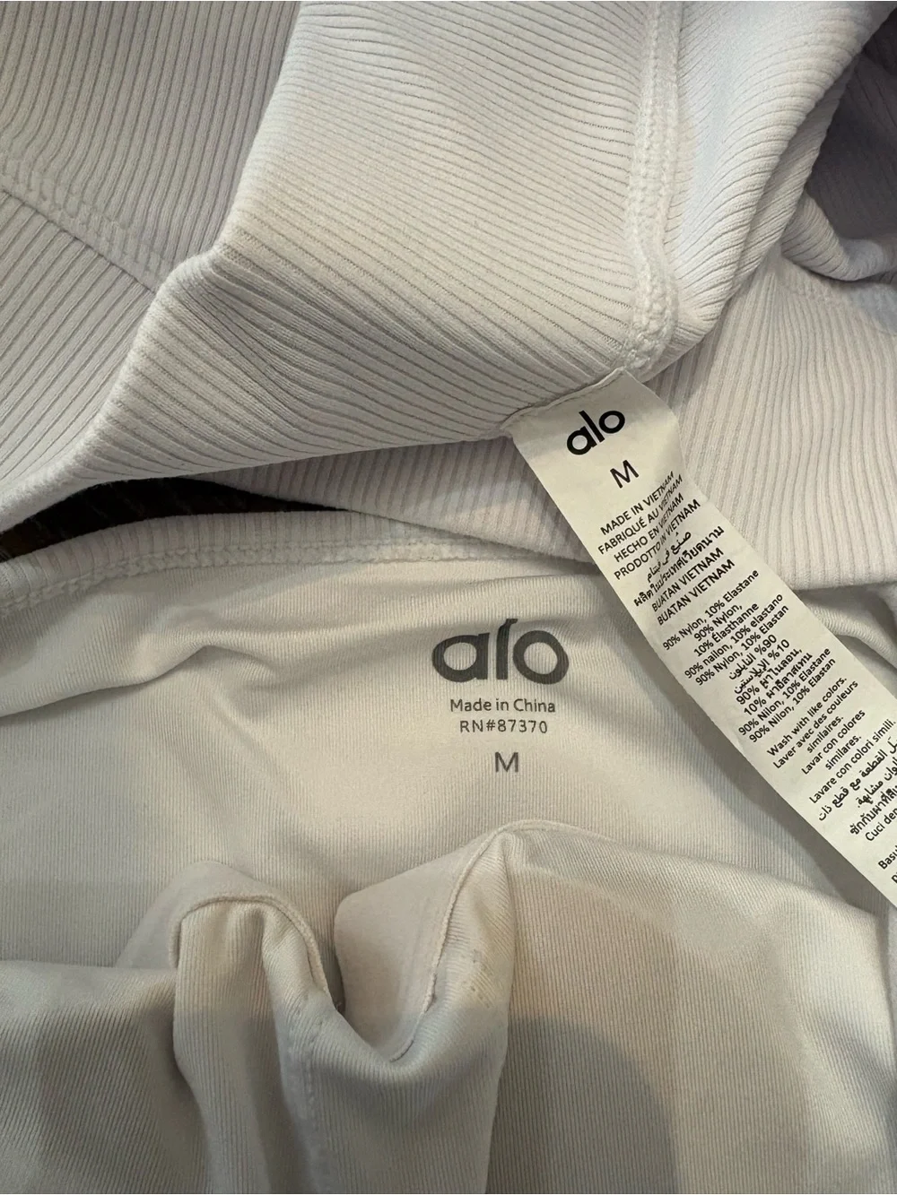Alo Yoga Goddess Ribbed Bandeau Set White Size Medium A206
